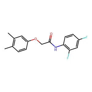 N-(2,4-difluorophenyl)-2-(3,4-dimethylphenoxy)acetamide structure