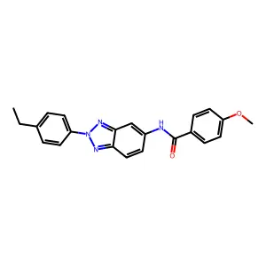 N-[2-(4-ethylphenyl)benzotriazol-5-yl]-4-methoxybenzamide structure