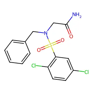 2-[Benzyl-(2,5-dichlorophenyl)sulfonylamino]acetamide structure