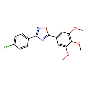 3-(4-Chlorophenyl)-5-(3,4,5-trimethoxyphenyl)-1,2,4-oxadiazole structure