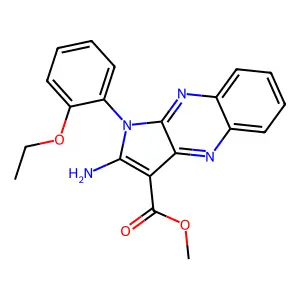 methyl 2-amino-1-(2-ethoxyphenyl)-1H-pyrrolo[2,3-b]quinoxaline-3-carboxylate structure