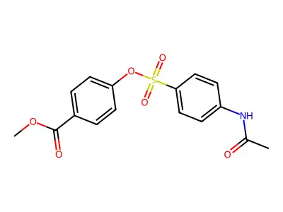 Methyl 4-(4-acetamidophenyl)sulfonyloxybenzoate structure