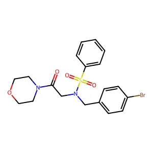 N-(4-bromobenzyl)-N-[2-(morpholin-4-yl)-2-oxoethyl]benzenesulfonamide structure