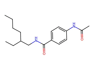 4-acetamido-N-(2-ethylhexyl)benzamide structure