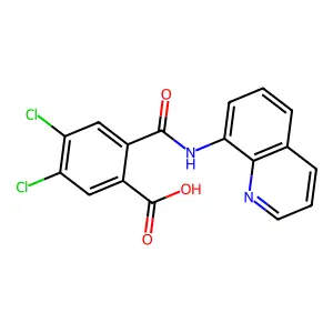 4,5-Dichloro-2-[oxo-(8-quinolinylamino)methyl]benzoic acid structure