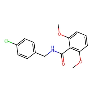 N-[(4-chlorophenyl)methyl]-2,6-dimethoxybenzamide structure