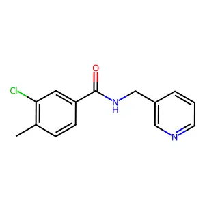 3-chloro-4-methyl-N-(pyridin-3-ylmethyl)benzamide structure