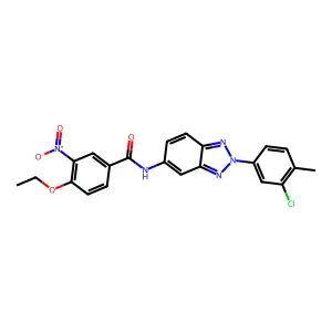 N-[2-(3-chloro-4-methylphenyl)benzotriazol-5-yl]-4-ethoxy-3-nitrobenzamide structure