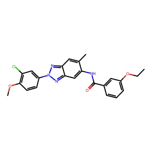N-[2-(3-chloro-4-methoxyphenyl)-6-methylbenzotriazol-5-yl]-3-ethoxybenzamide structure