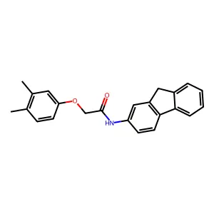2-(3,4-dimethylphenoxy)-N-(9H-fluoren-2-yl)acetamide structure
