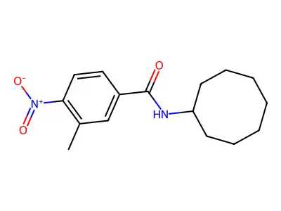 N-cyclooctyl-3-methyl-4-nitrobenzamide structure