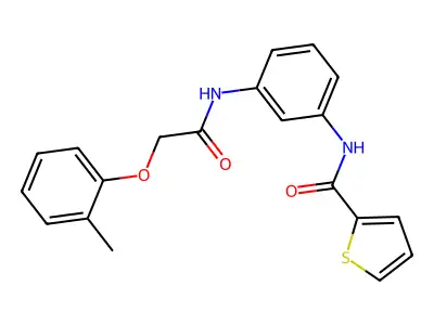 N-[3-[[2-(2-Methylphenoxy)acetyl]amino]phenyl]-2-thiophenecarboxamide structure