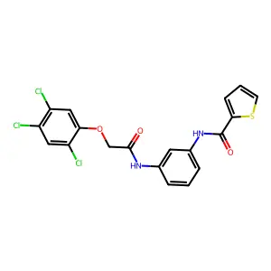 N-[3-[[2-(2,4,5-trichlorophenoxy)acetyl]amino]phenyl]thiophene-2-carboxamide structure