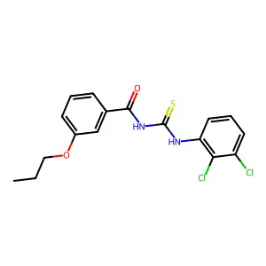 N-[(2,3-dichlorophenyl)carbamothioyl]-3-propoxybenzamide structure