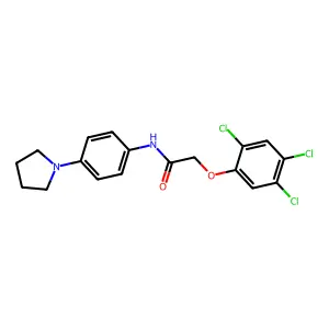 N-(4-pyrrolidin-1-ylphenyl)-2-(2,4,5-trichlorophenoxy)acetamide structure