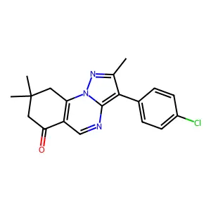 3-(4-Chlorophenyl)-2,8,8-trimethyl-7,9-dihydropyrazolo[1,5-a]quinazolin-6-one structure