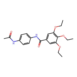 N-(4-acetamidophenyl)-3,4,5-triethoxybenzamide structure