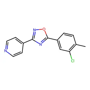 5-(3-Chloro-4-methylphenyl)-3-pyridin-4-yl-1,2,4-oxadiazole structure