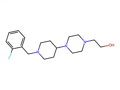 2-[4-[1-[(2-Fluorophenyl)methyl]piperidin-4-yl]piperazin-1-yl]ethanol structure