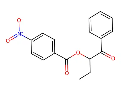 1-Oxo-1-phenylbutan-2-yl 4-nitrobenzoate structure