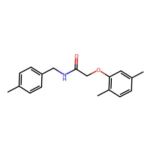 2-(2,5-dimethylphenoxy)-N-(4-methylbenzyl)acetamide structure
