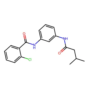 2-chloro-N-{3-[(3-methylbutanoyl)amino]phenyl}benzamide structure