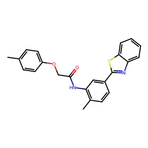 N-[5-(1,3-benzothiazol-2-yl)-2-methylphenyl]-2-(4-methylphenoxy)acetamide structure