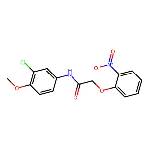 N-(3-chloro-4-methoxyphenyl)-2-(2-nitrophenoxy)acetamide structure