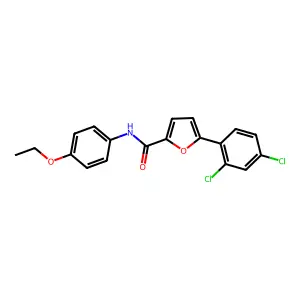 5-(2,4-dichlorophenyl)-N-(4-ethoxyphenyl)furan-2-carboxamide structure
