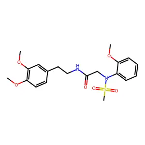 N-[2-(3,4-dimethoxyphenyl)ethyl]-2-(2-methoxy-N-methylsulfonylanilino)acetamide structure