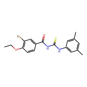 3-bromo-N-[(3,5-dimethylphenyl)carbamothioyl]-4-ethoxybenzamide structure