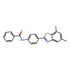 N-[4-(5,7-dimethyl-1,3-benzoxazol-2-yl)phenyl]benzamide structure