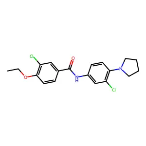 3-chloro-N-(3-chloro-4-pyrrolidin-1-ylphenyl)-4-ethoxybenzamide structure