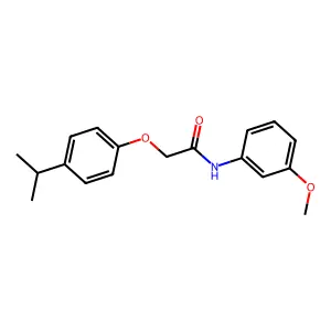 N-(3-methoxyphenyl)-2-[4-(propan-2-yl)phenoxy]acetamide structure