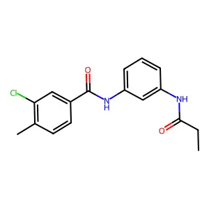 3-chloro-4-methyl-N-[3-(propanoylamino)phenyl]benzamide structure