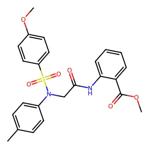 methyl 2-({N-[(4-methoxyphenyl)sulfonyl]-N-(4-methylphenyl)glycyl}amino)benzoate structure
