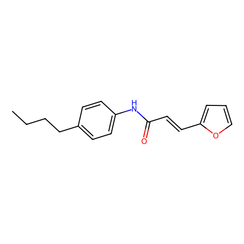 (E)-N-(4-butylphenyl)-3-(furan-2-yl)prop-2-enamide structure