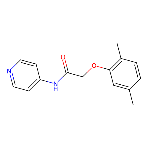 2-(2,5-dimethylphenoxy)-N-(pyridin-4-yl)acetamide structure