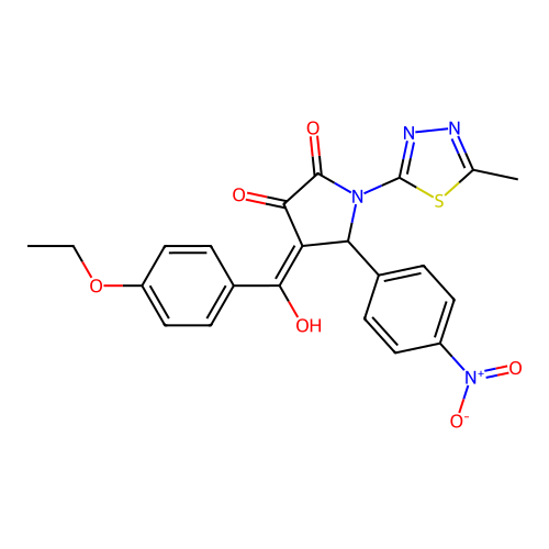 4-(4-Ethoxybenzoyl)-3-hydroxy-1-(5-methyl-1,3,4-thiadiazol-2-yl)-5-(4-nitrophenyl)-1H-pyrrol-2(5H)-one structure