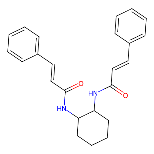 (E)-3-phenyl-N-[2-[[(E)-3-phenylprop-2-enoyl]amino]cyclohexyl]prop-2-enamide structure