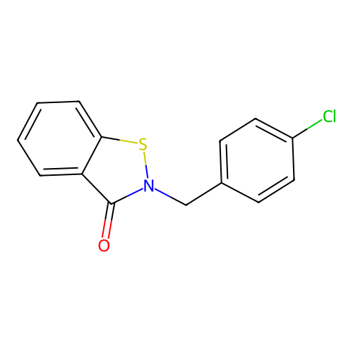 2-[(4-Chlorophenyl)methyl]-1,2-benzothiazol-3-one structure