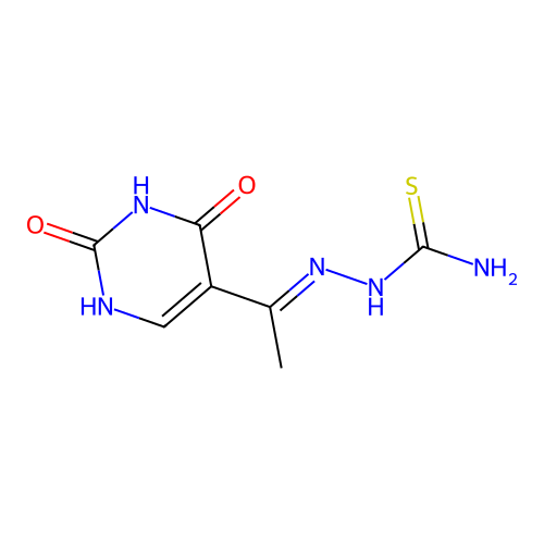 [[(1Z)-1-(2,6-dioxopyrimidin-5-ylidene)ethyl]amino]thiourea structure