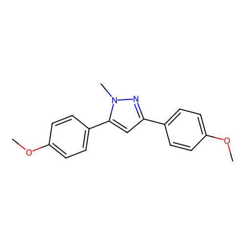 3,5-bis(4-methoxyphenyl)-1-methyl-1H-pyrazole structure