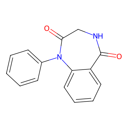 1-Phenyl-3,4-dihydro-1,4-benzodiazepine-2,5-dione structure