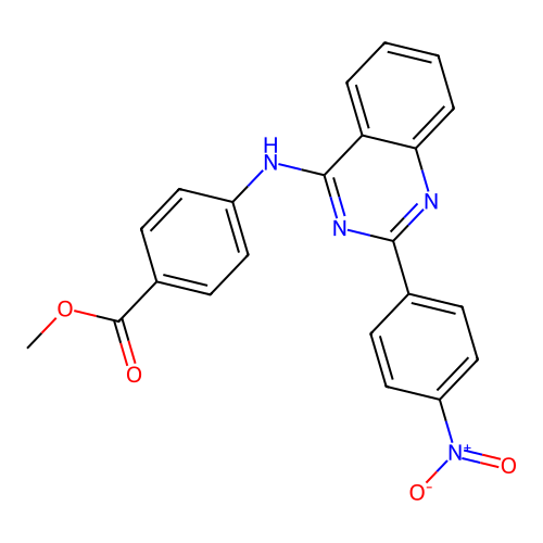 Methyl 4-{[2-(4-nitrophenyl)quinazolin-4-yl]amino}benzoate structure