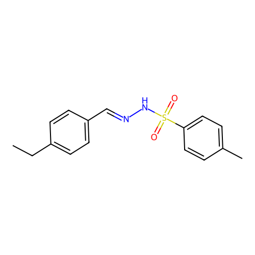 N-[(E)-(4-ethylphenyl)methylideneamino]-4-methylbenzenesulfonamide structure