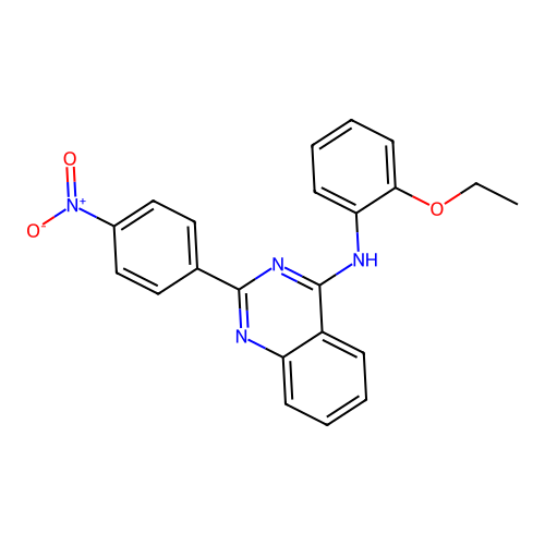 N-(2-ethoxyphenyl)-2-(4-nitrophenyl)quinazolin-4-amine structure