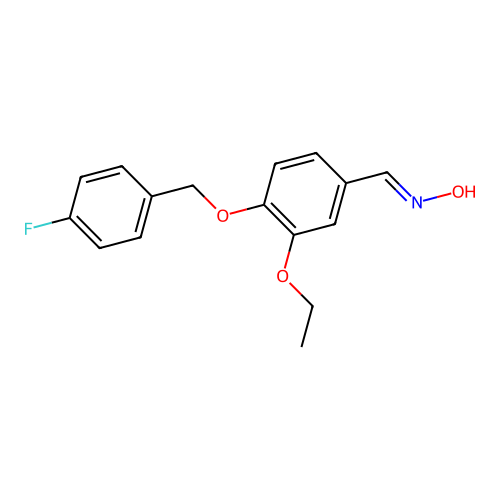 N-[[3-ethoxy-4-[(4-fluorophenyl)methoxy]phenyl]methylidene]hydroxylamine structure