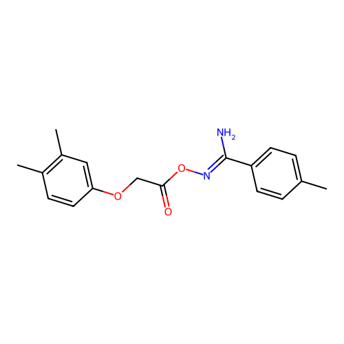 [[Amino-(4-methylphenyl)methylidene]amino] 2-(3,4-dimethylphenoxy)acetate structure