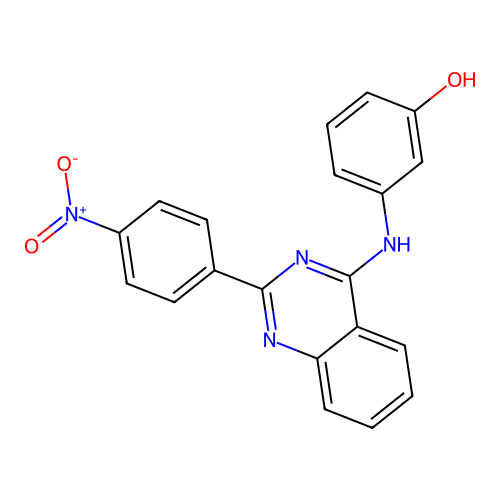 3-{[2-(4-Nitrophenyl)quinazolin-4-yl]amino}phenol structure